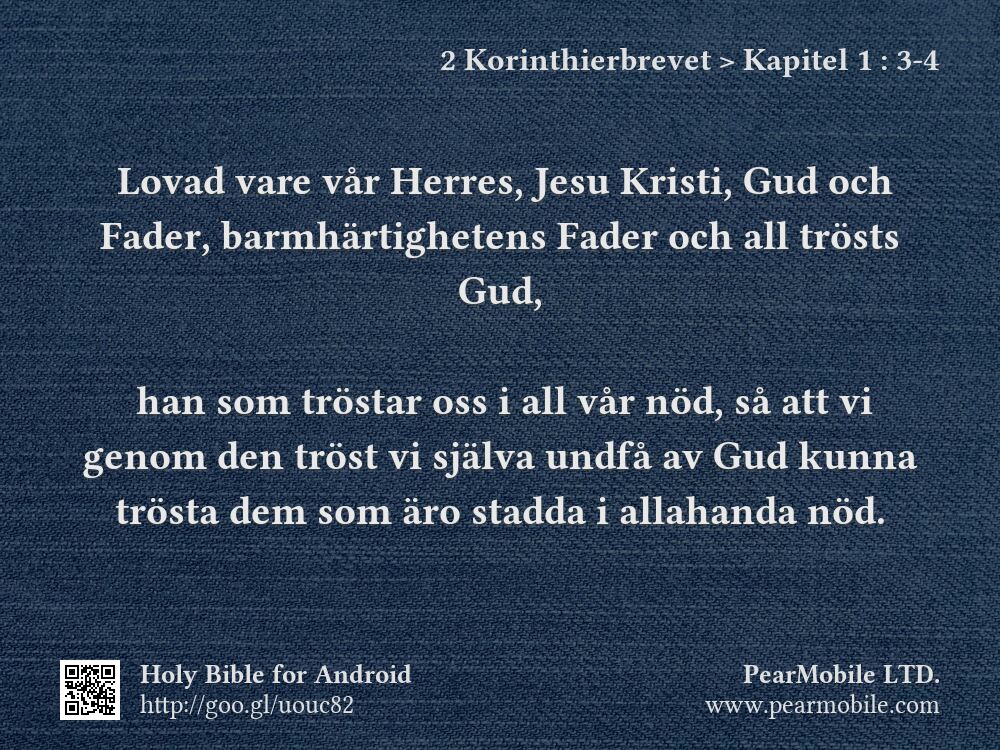 2 Korinthierbrevet, Kapitel 1:3-4